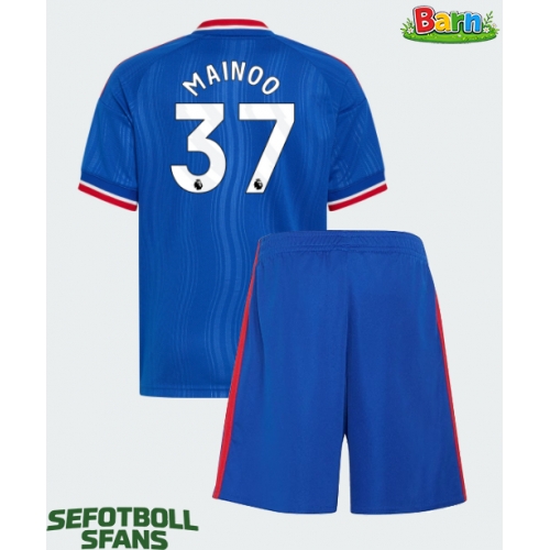 Manchester United Kobbie Mainoo #37 Bortaställ Barn 2026-27 Kortärmad (+ Korta byxor)